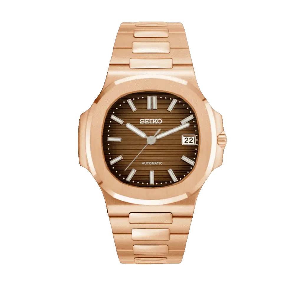 Seiko Mod Nautilus Or Rose